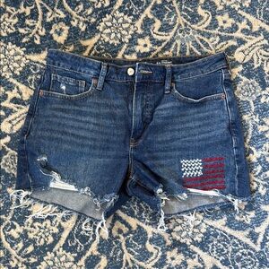 Old Navy Blue Jean Shorts Distressed Cut-Off